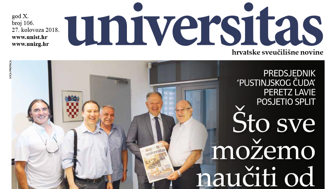 Sveučilišne novine Universitas br. 106 - kolovoz/2018