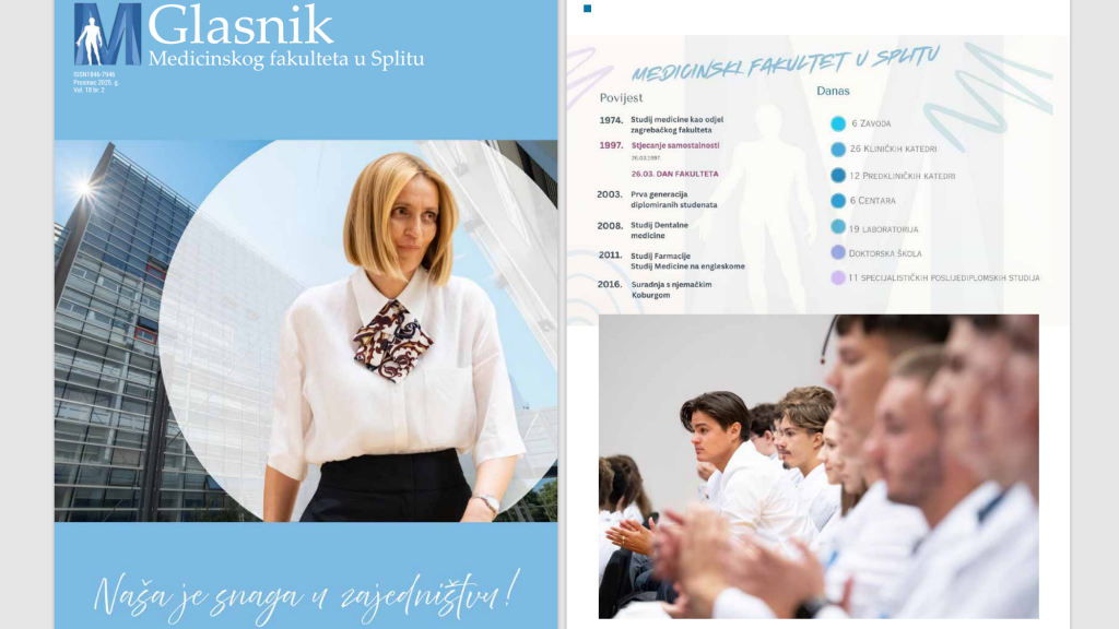 Novi broj Glasnika Medicinskog fakulteta Sveučilišta u Splitu