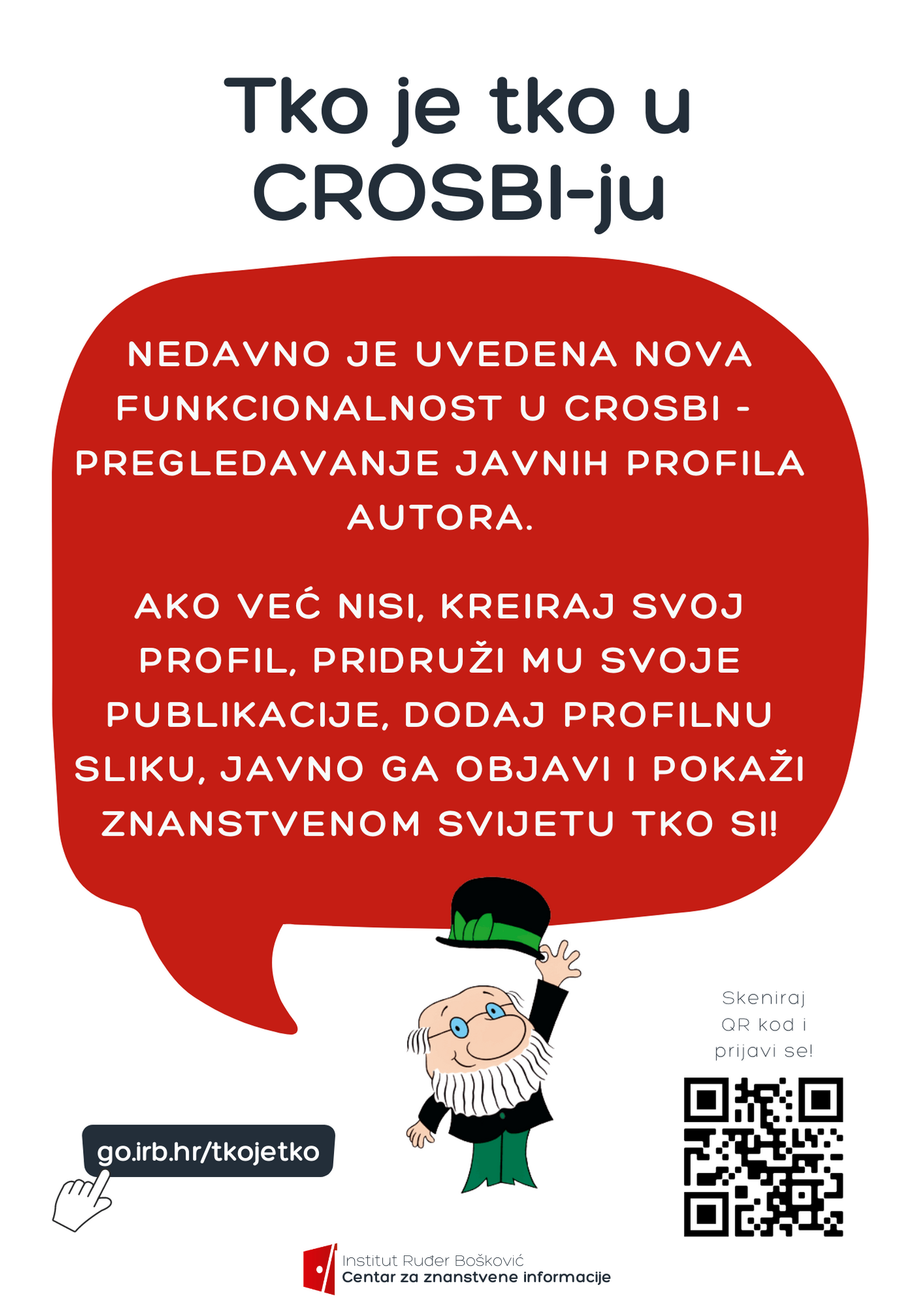 CROSBI PROFIL: Pokaži znanstvenom svijetu tko si!