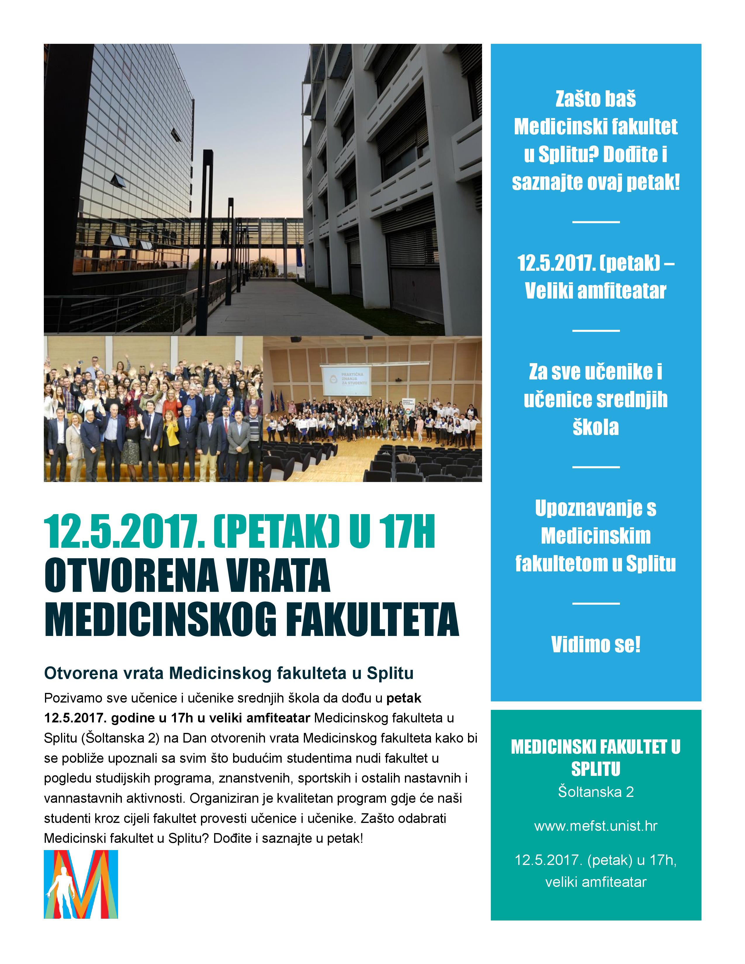 Dan otvorenih vrata Medicinskog fakulteta u Splitu 12.05.2017.